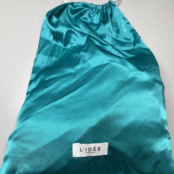 NEW L'LDEE Women’s Palma Strapless Pleated Maxi Dress Size 8 Navy/White - Picture 11 of 11